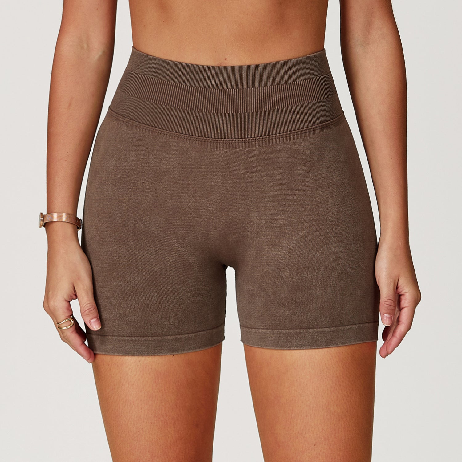 ATHENA Scrunch Bum Shorts - Brown
