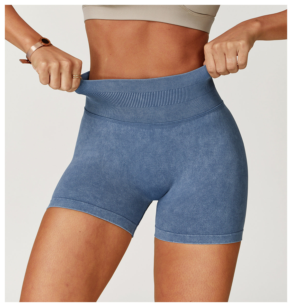 ATHENA Scrunch Bum Shorts - Blue
