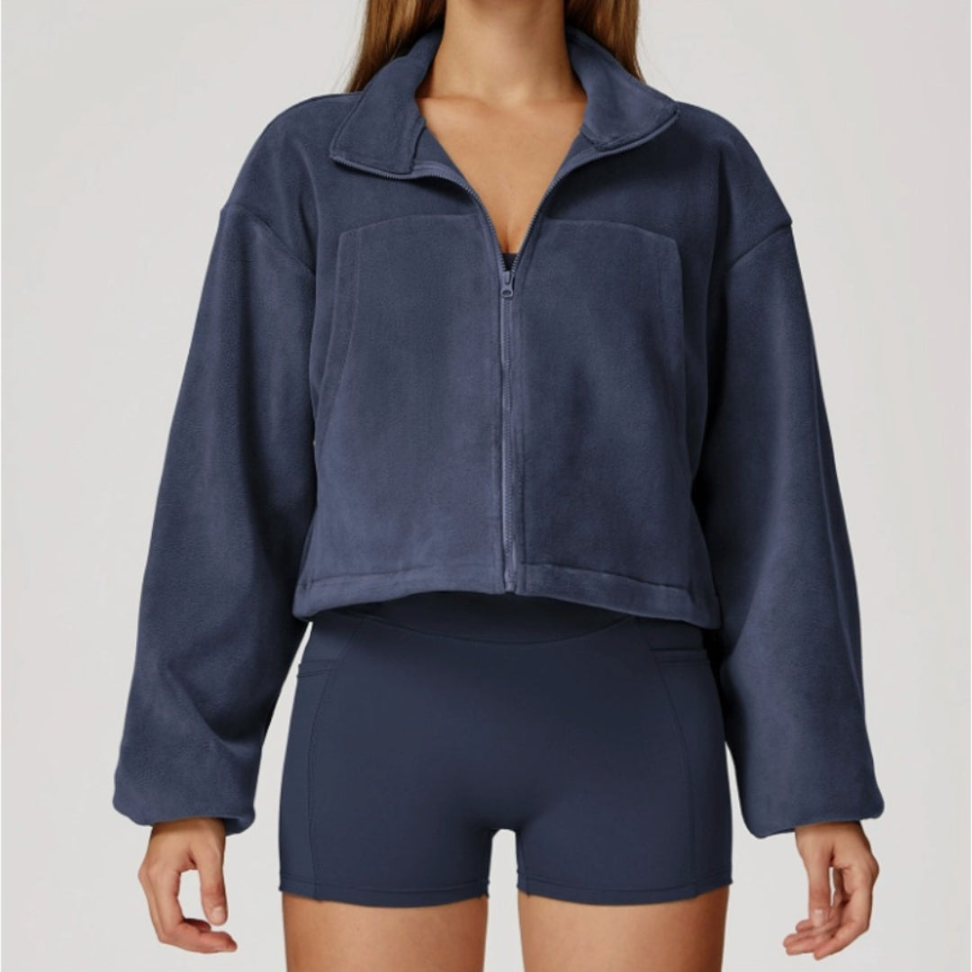 HERA Crop Jacket - Navy