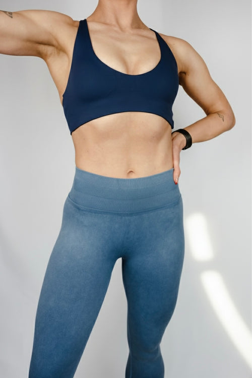 ATHENA Scrunch Bum Leggings - High Waist - Blue