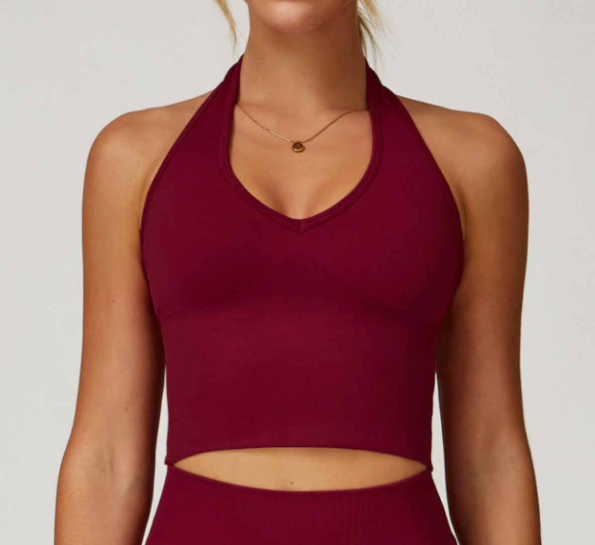 HERA Built-In Crop Top - Cherry