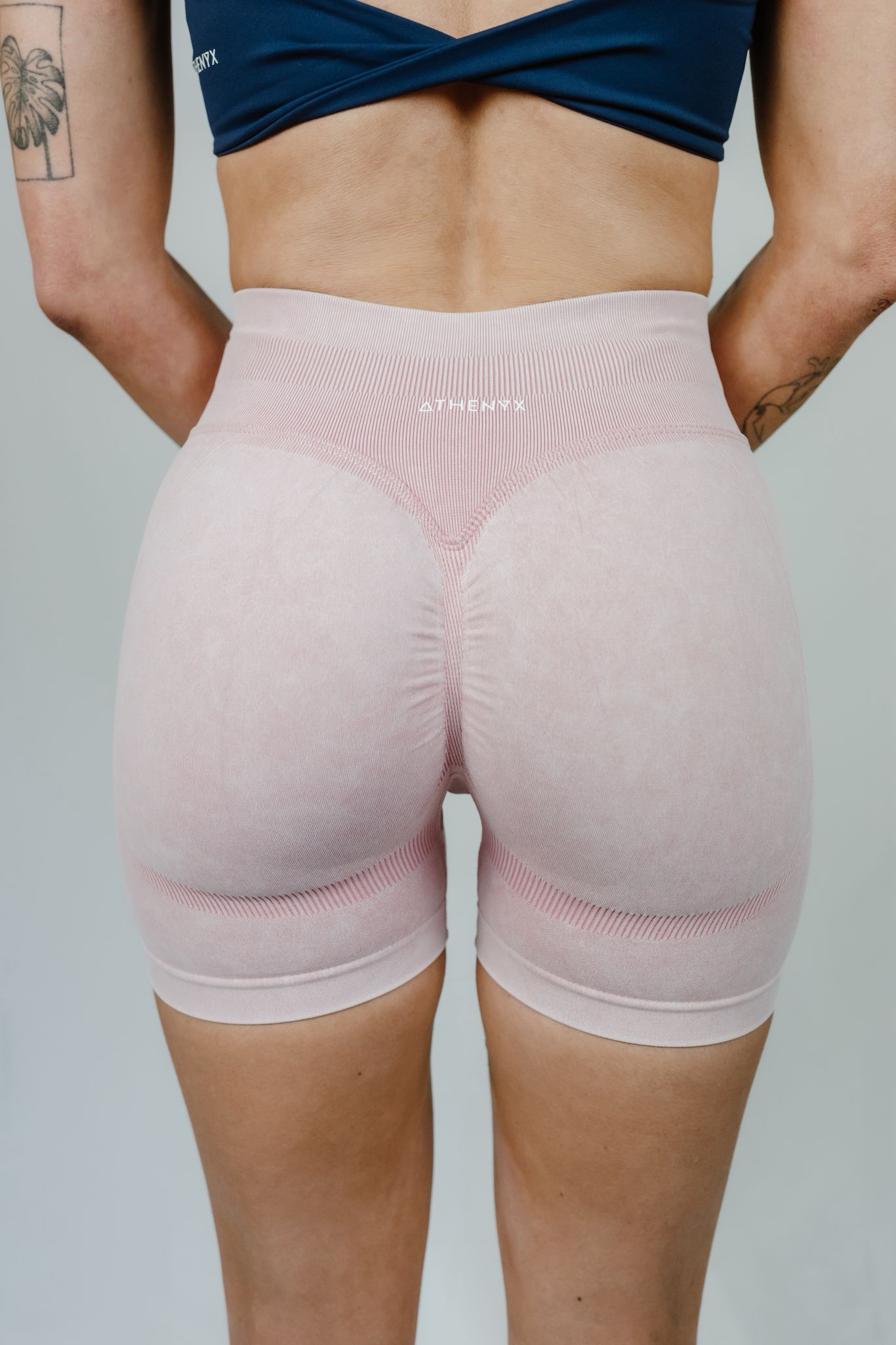 ATHENYX ATHENA Scrunch Bum Shorts - High Waist - Pink