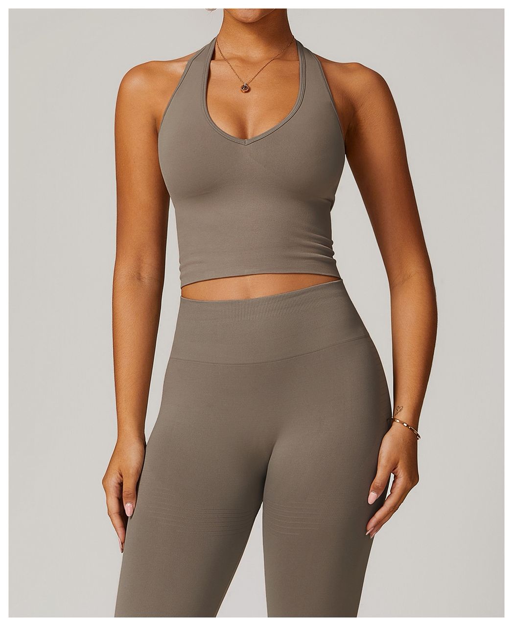 HERA Built-In Crop Top - Stone