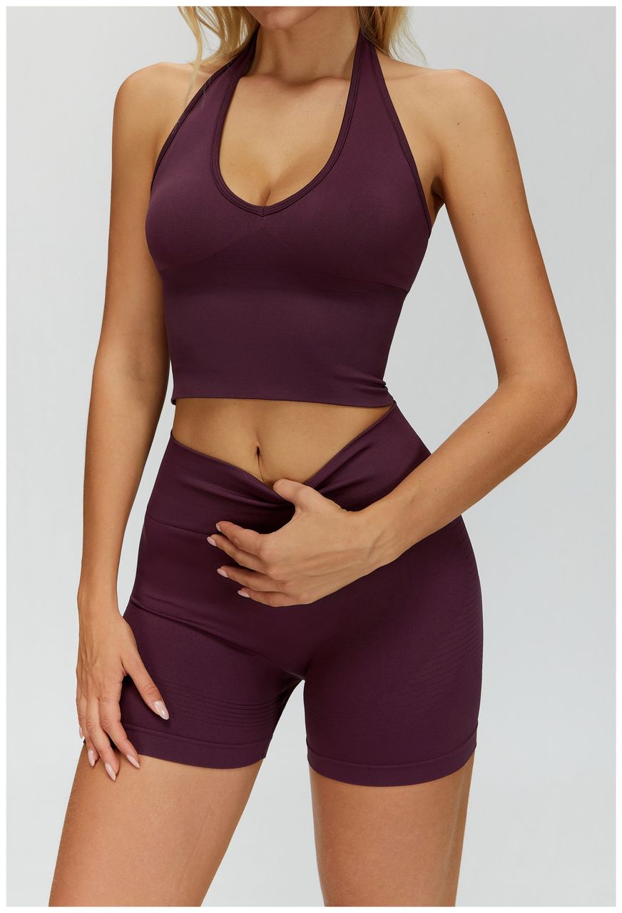 HERA Built-In Crop Top - Plum