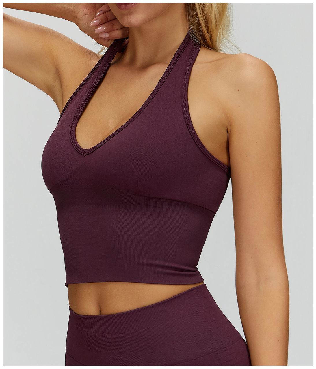 HERA Built-In Crop Top - Plum
